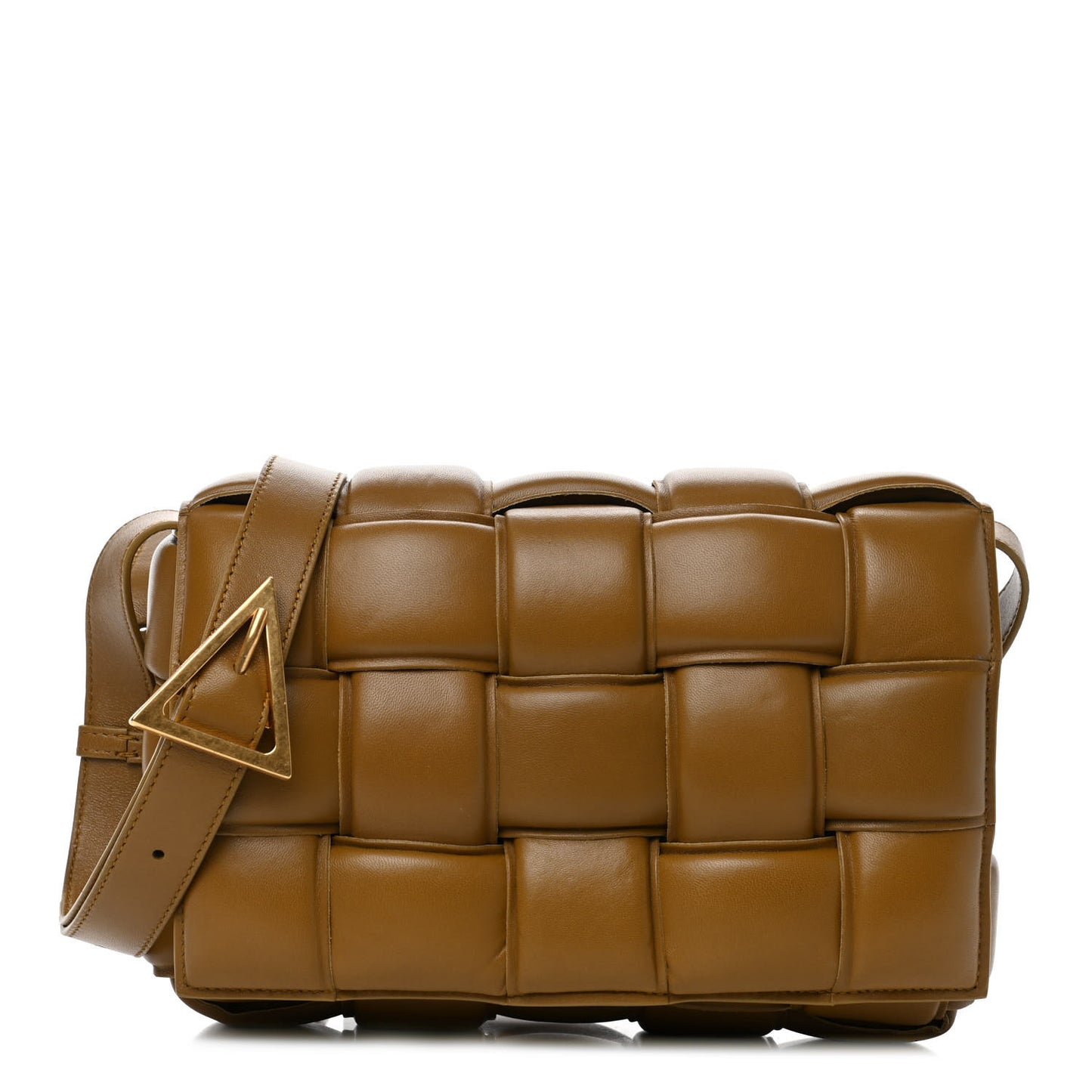 Nappa Maxi Intreccio Padded Cassette Crossbody Bag Acorn