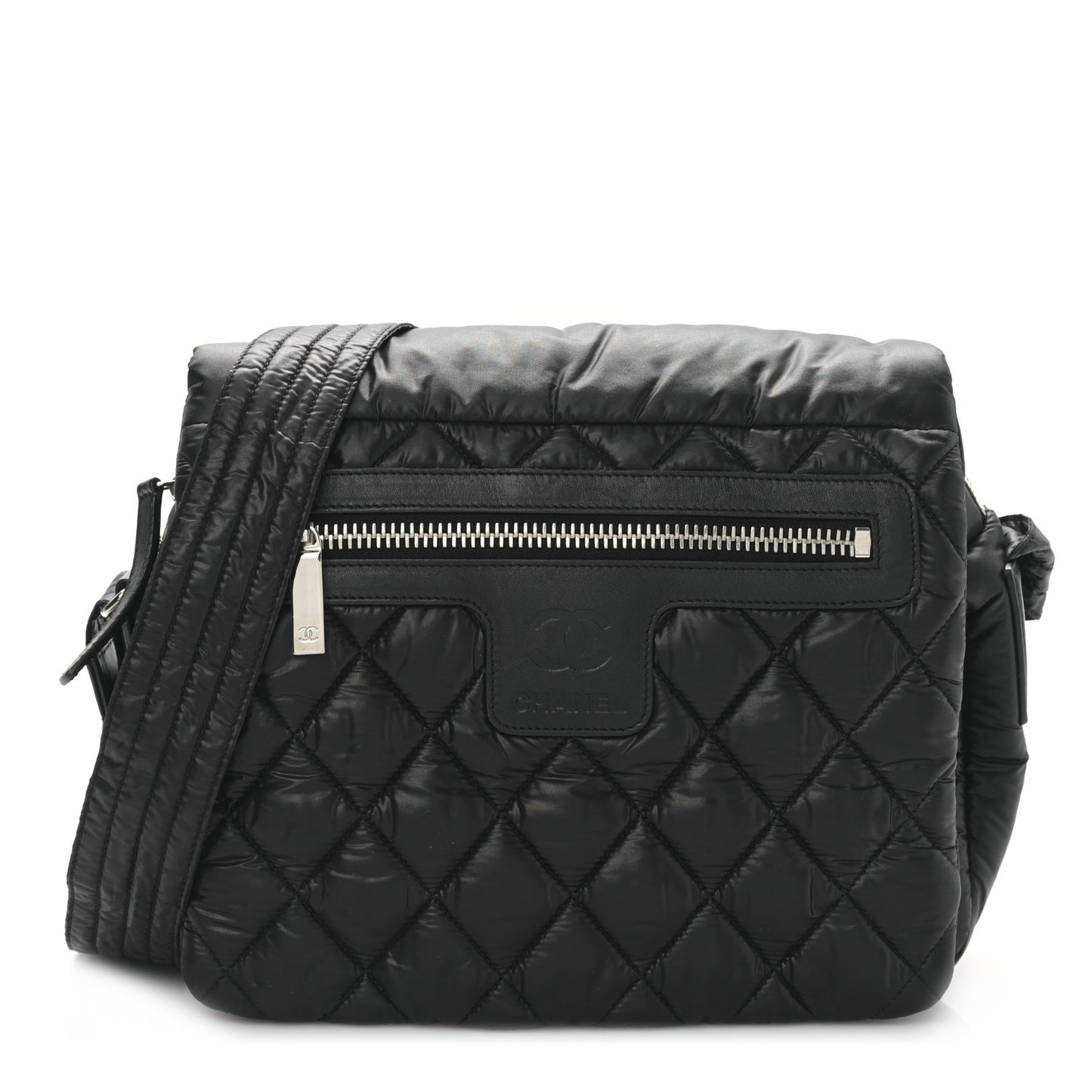 Nylon Small Coco Cocoon Messenger Bag Black