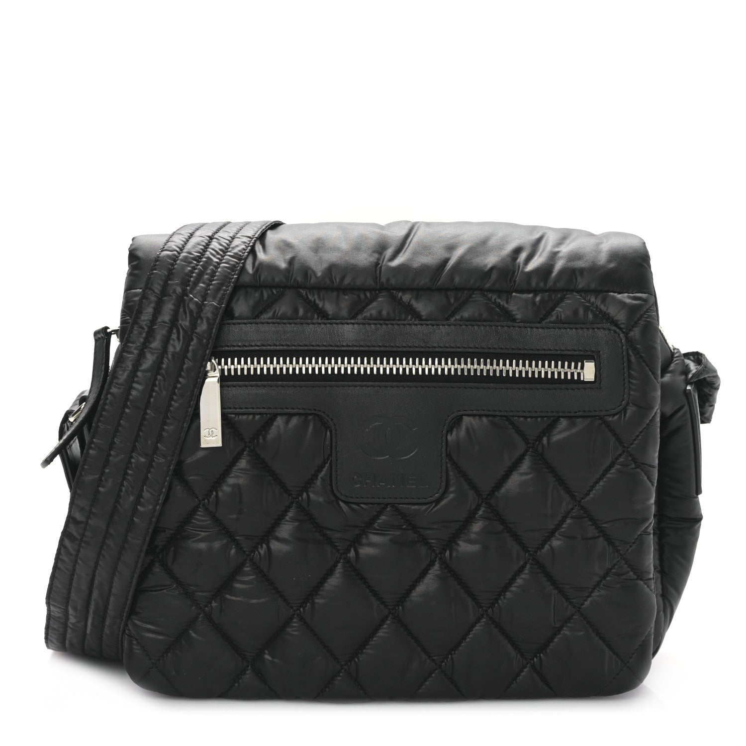 Chanel Nylon Small Coco Cocoon Messenger Bag Black 1 of 9