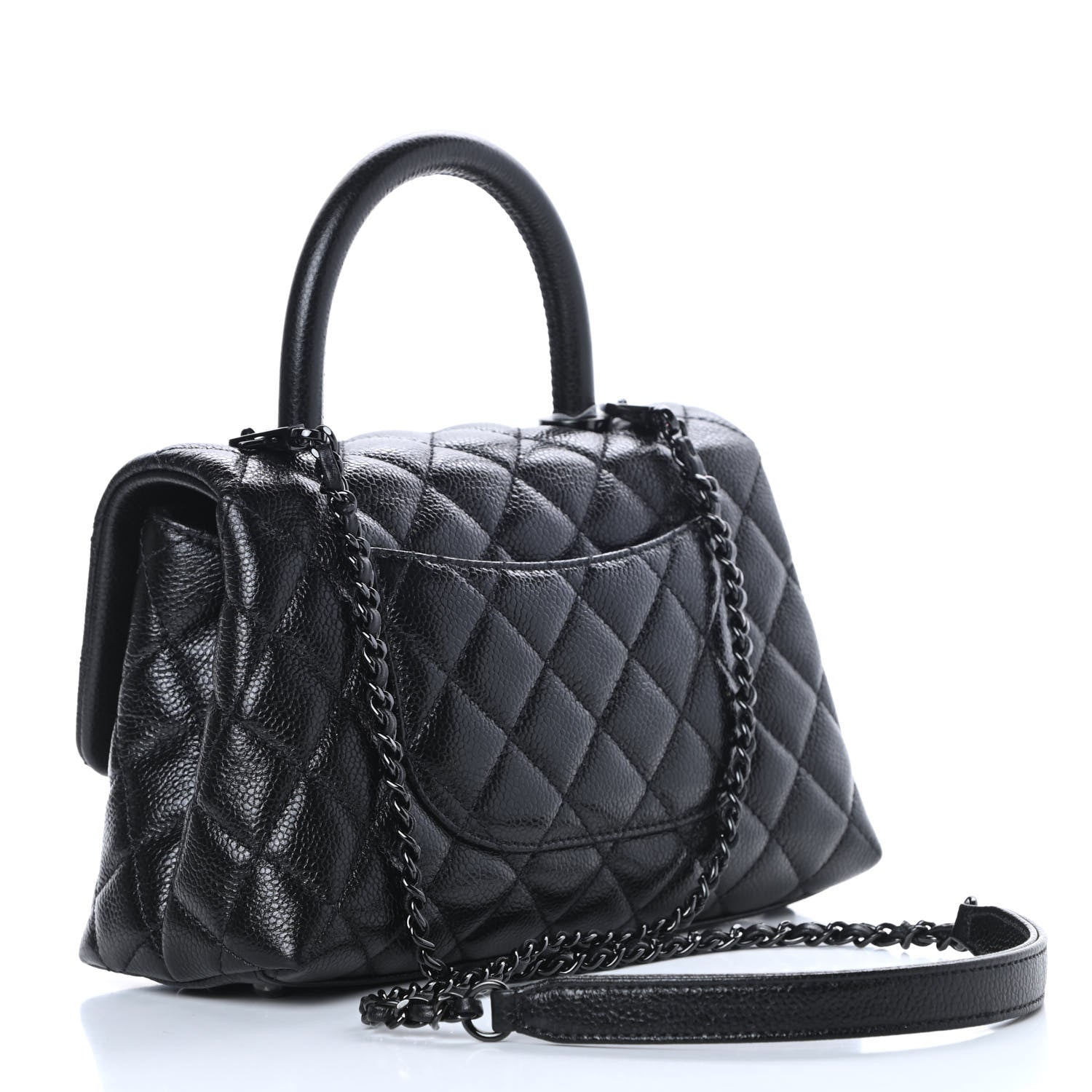 Chanel Caviar Quilted Mini Coco Handle Flap So Black 2 of 9
