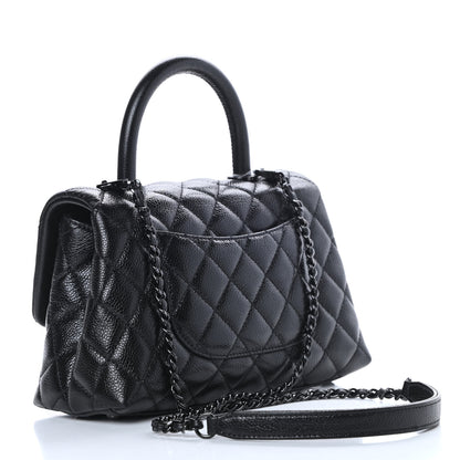 Chanel Caviar Quilted Mini Coco Handle Flap So Black 2 of 9