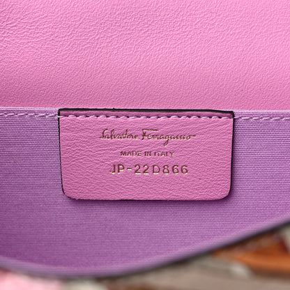 Salvatore Ferragamo Printed Hammered Calfskin Gancini Minibag Multicolor 7 of 9