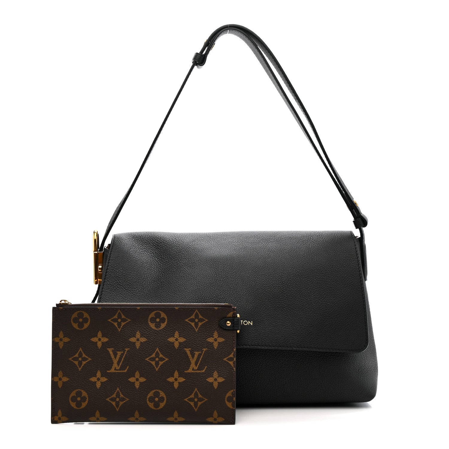 Louis Vuitton Grained Calfskin Low Key Messenger Black 3 of 10