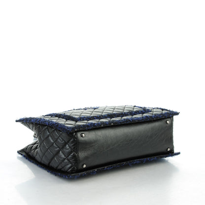 Chanel Calfskin Tweed Large Secrets Tote Navy 4 of 7