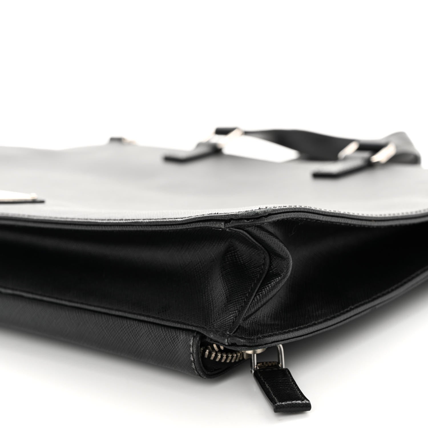 Prada Saffiano Travel Briefcase Black 10 of 11