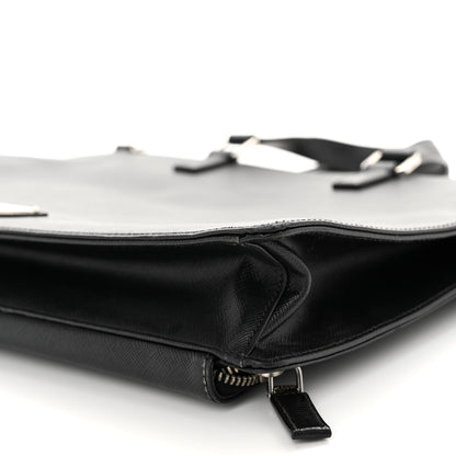 Prada Saffiano Travel Briefcase Black 10 of 11