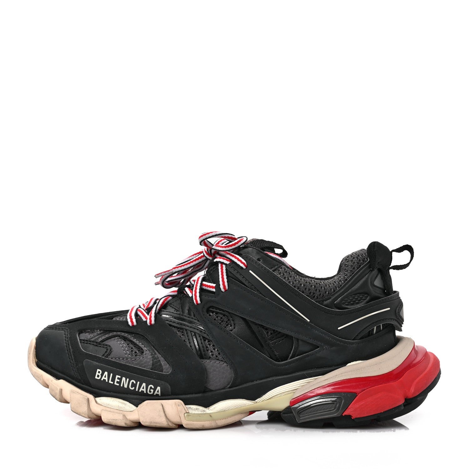Balenciaga Mesh Nylon Womens Track Sneakers 39 Black Gris 1 of 8