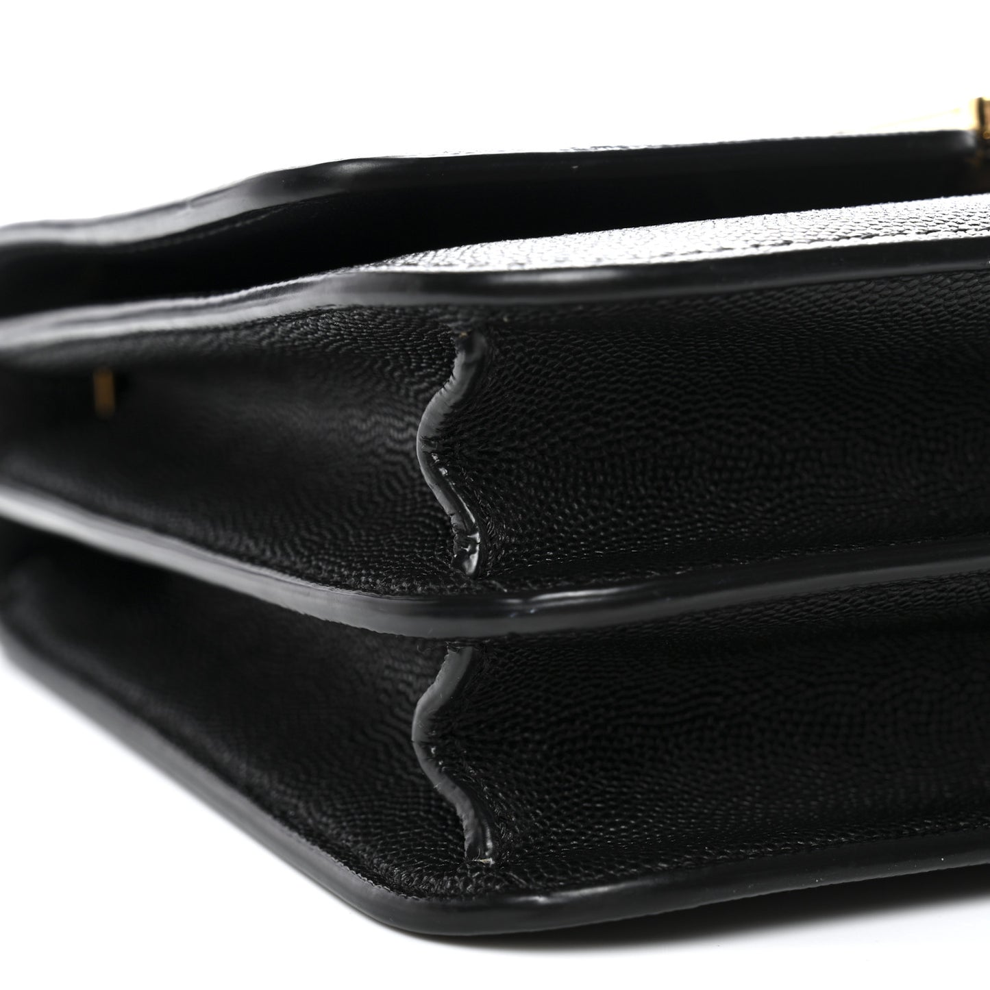 Grained Calfskin Small TB Bag Black