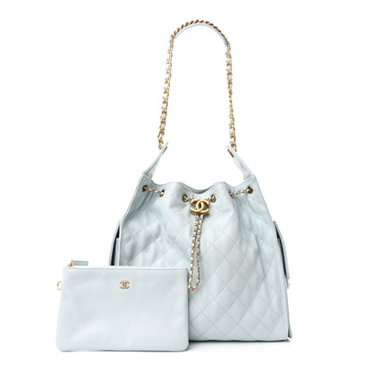 Chanel Caviar Quilted Medium Chanel 25 Handbag Light Blue 2 of 13