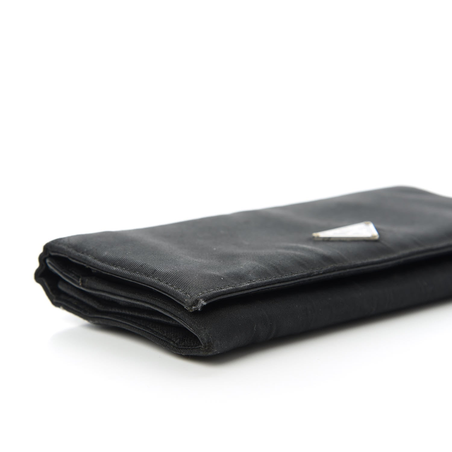 Prada Tessuto Nylon Continental Flap Wallet Black 6 of 9