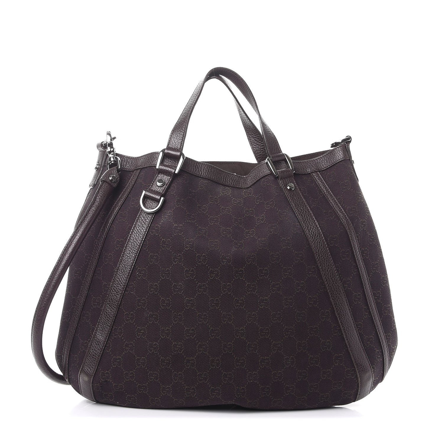 Monogram Medium Abbey Convertible Tote Dark Brown