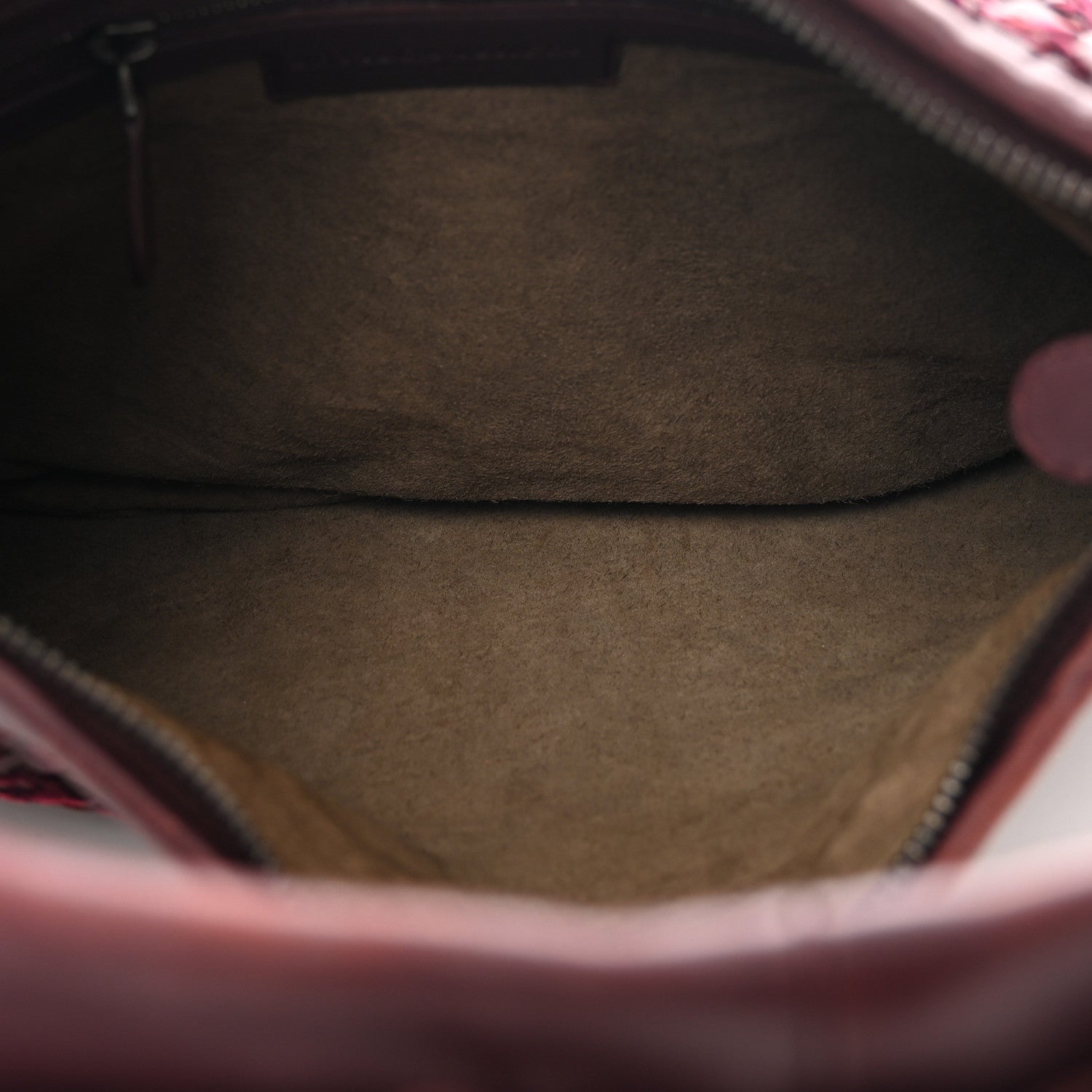 Bottega Veneta Nappa Velours Intrecciato Fuzzy Medium Veneta Hobo Aubergine 4 of 8