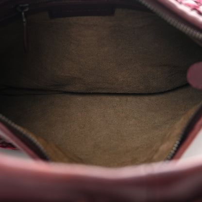 Bottega Veneta Nappa Velours Intrecciato Fuzzy Medium Veneta Hobo Aubergine 4 of 8