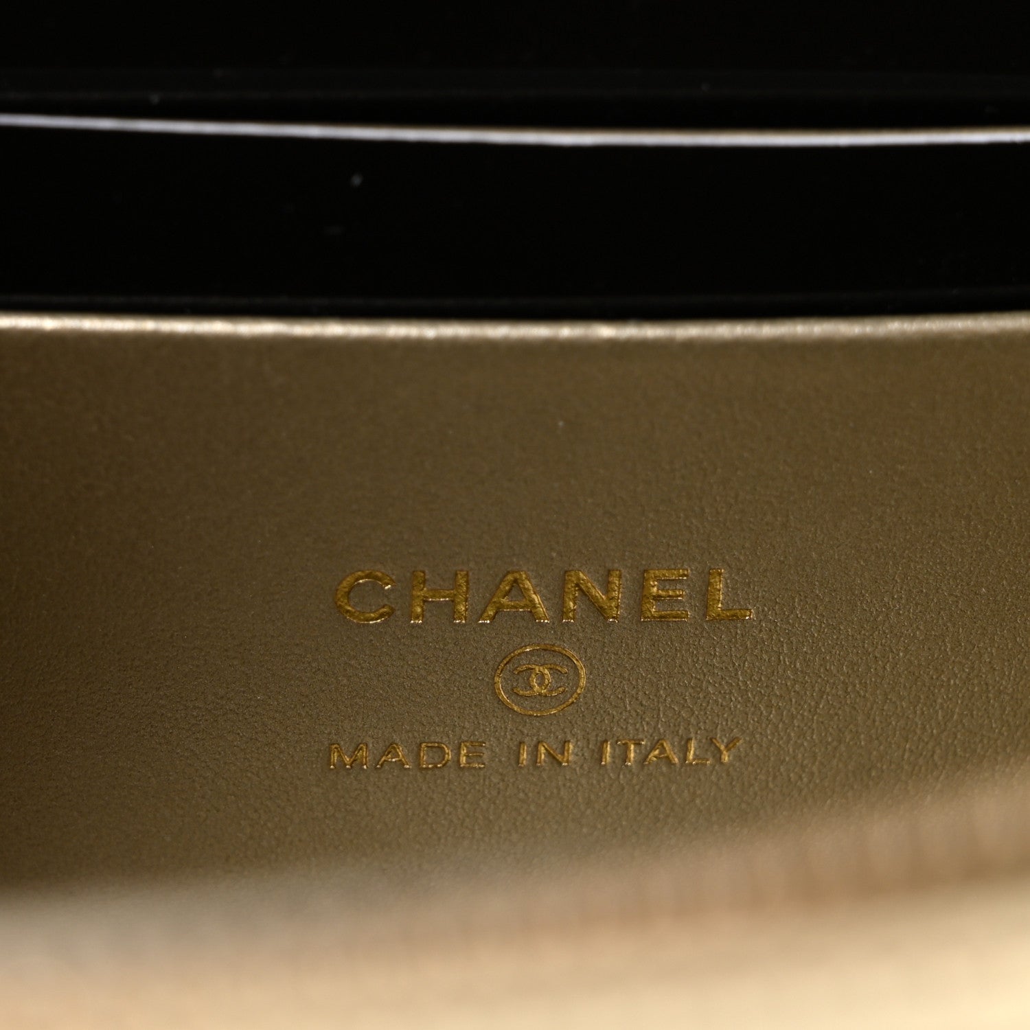 Chanel Metallic Caviar Quilted Trendy Handle Slim Vanity Gold 6 of 11