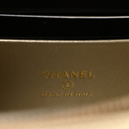 Chanel Metallic Caviar Quilted Trendy Handle Slim Vanity Gold 6 of 11