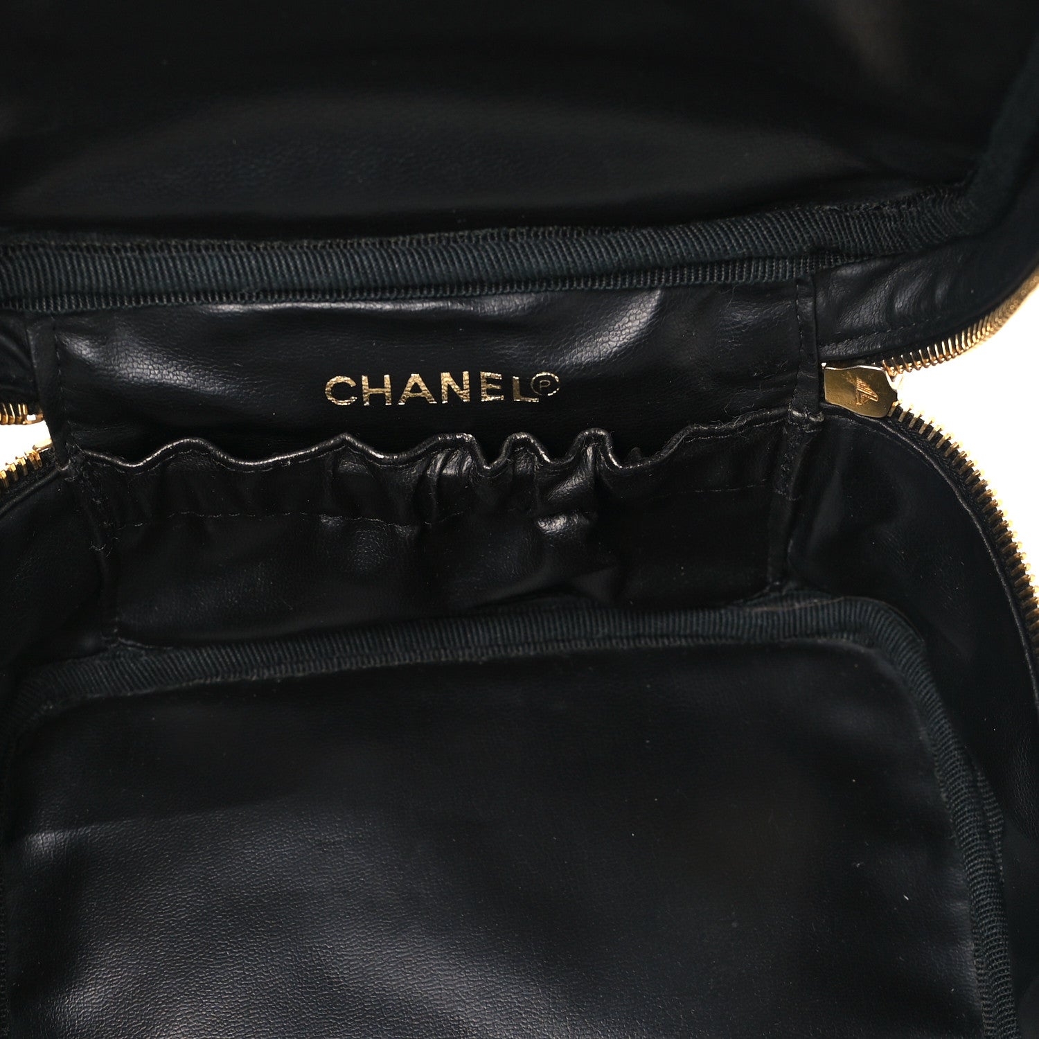 Chanel Lambskin Vanity Cosmetic Case Black 4 of 9