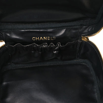 Chanel Lambskin Vanity Cosmetic Case Black 4 of 9