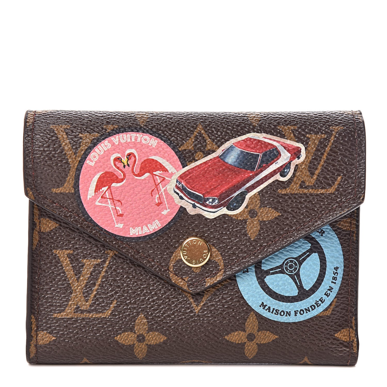 Louis Vuitton Monogram World Tour Victorine Wallet 1 of 8