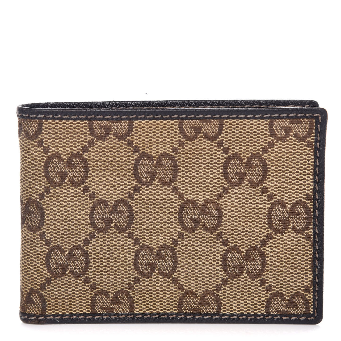 Mens Monogram Bi-Fold Wallet Dark Brown
