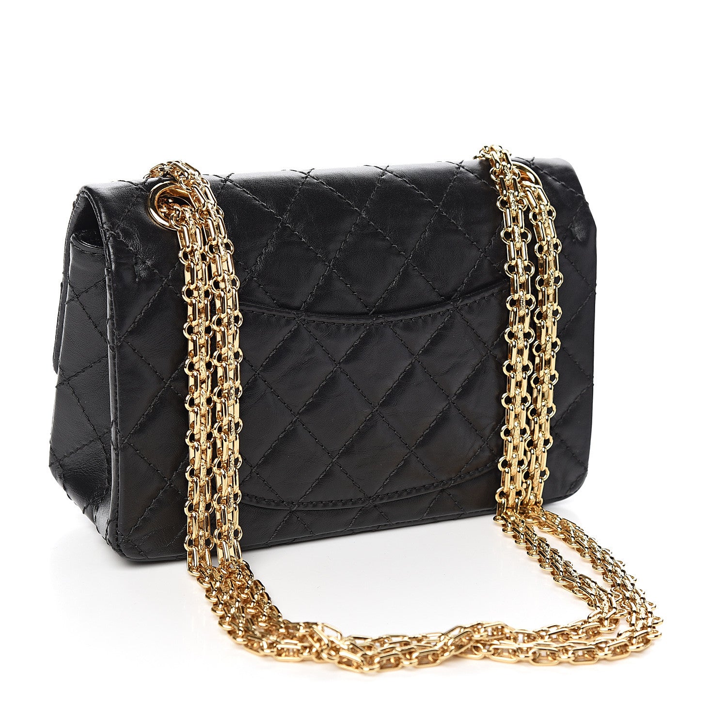 Chanel Aged Calfskin Quilted 2.55 Reissue Mini Flap Black 2 of 10