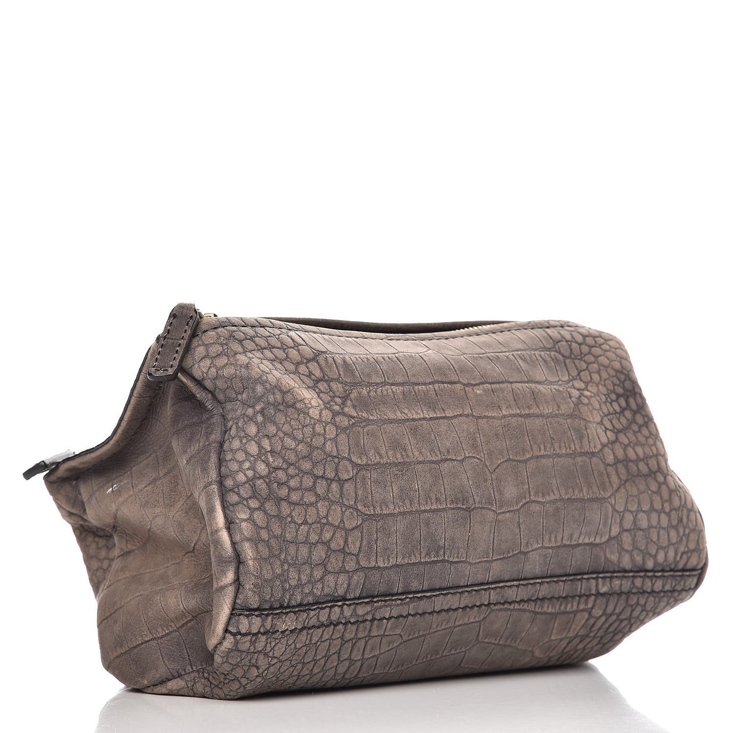 Calfskin Crocodile Embossed Mini Pandora Grey