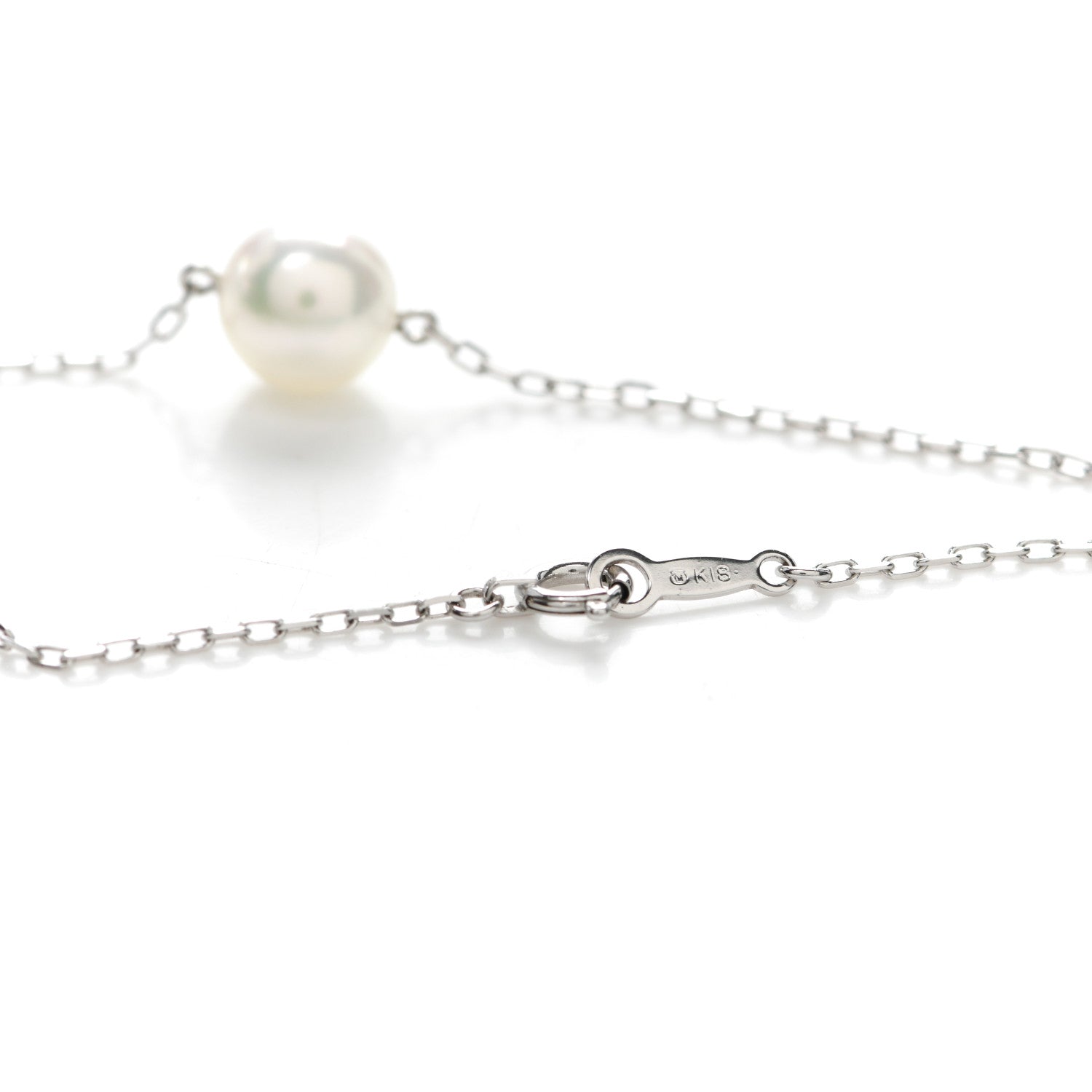 Mikimoto 18K White Gold Akoya Pearl 8-8.5mm Single Station Bracelet 4 of 5