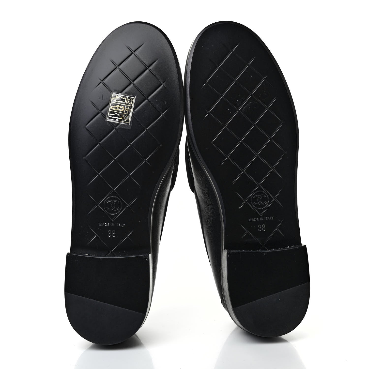 Chanel Lambskin Quilted CC Turnlock Loafers 38 Black 5 of 8