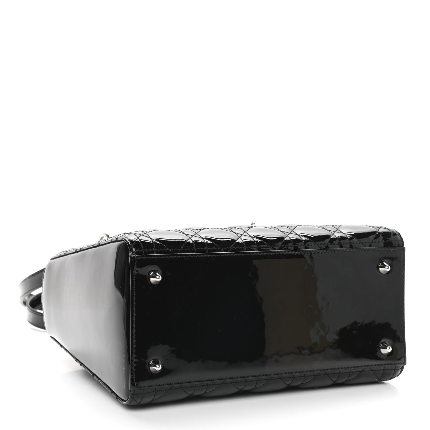 Patent Cannage Medium Lady Dior Black