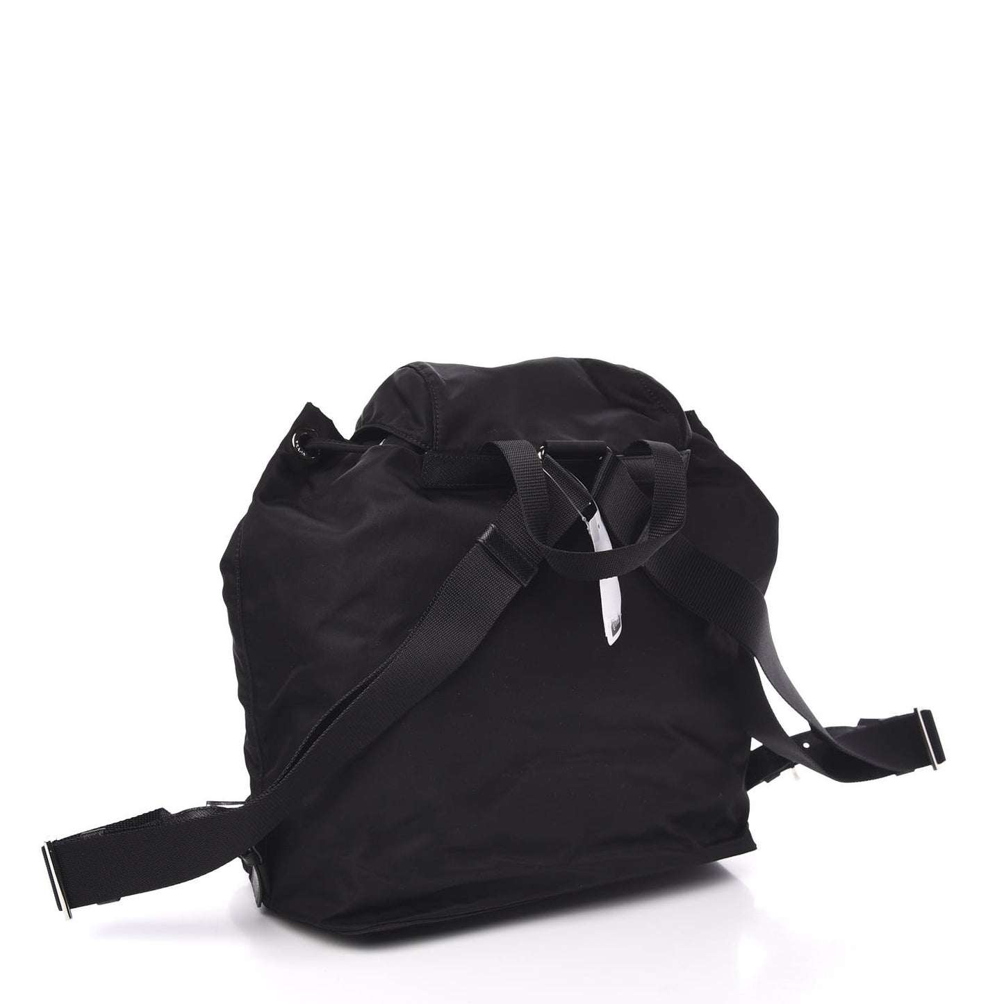 Tessuto Nylon Saffiano Medium Backpack Black