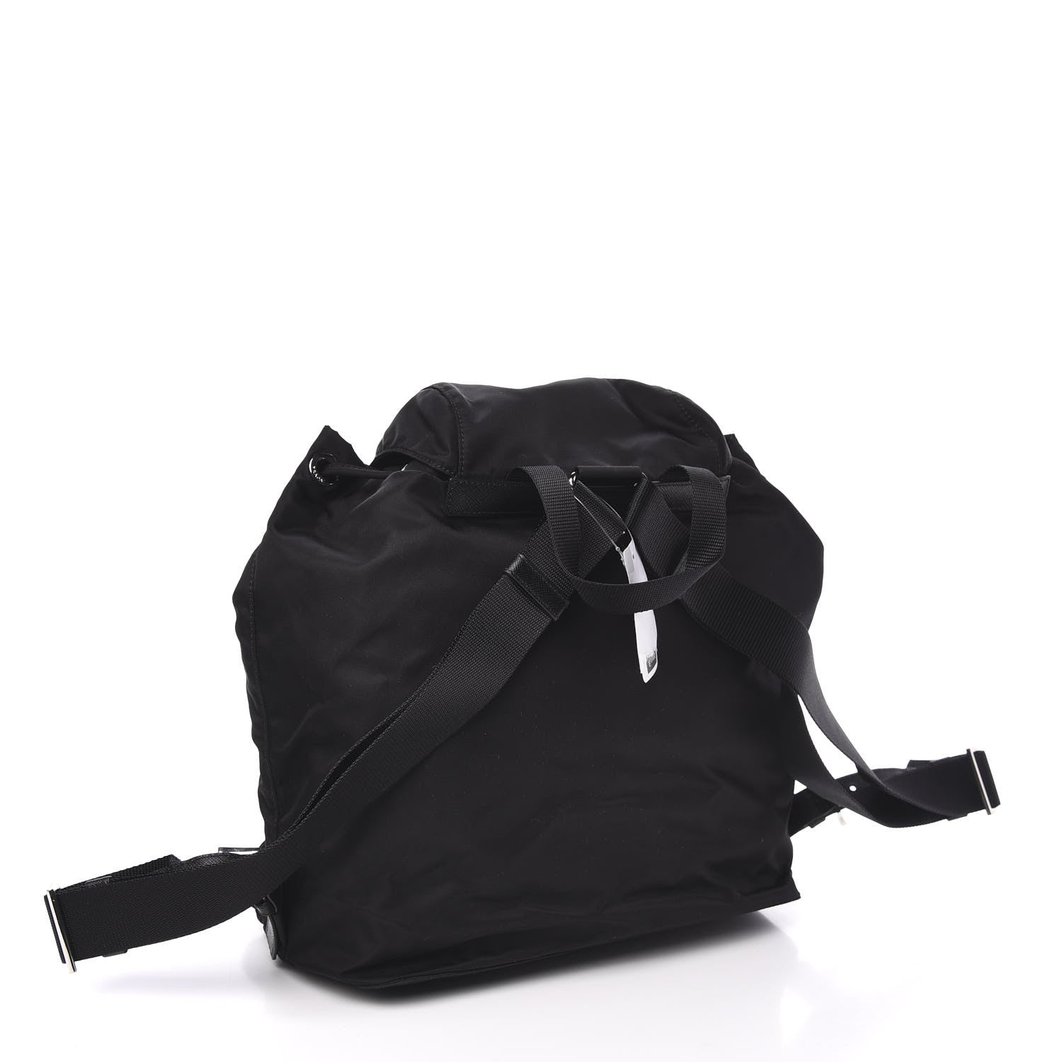 Prada Tessuto Nylon Saffiano Medium Backpack Black 2 of 8