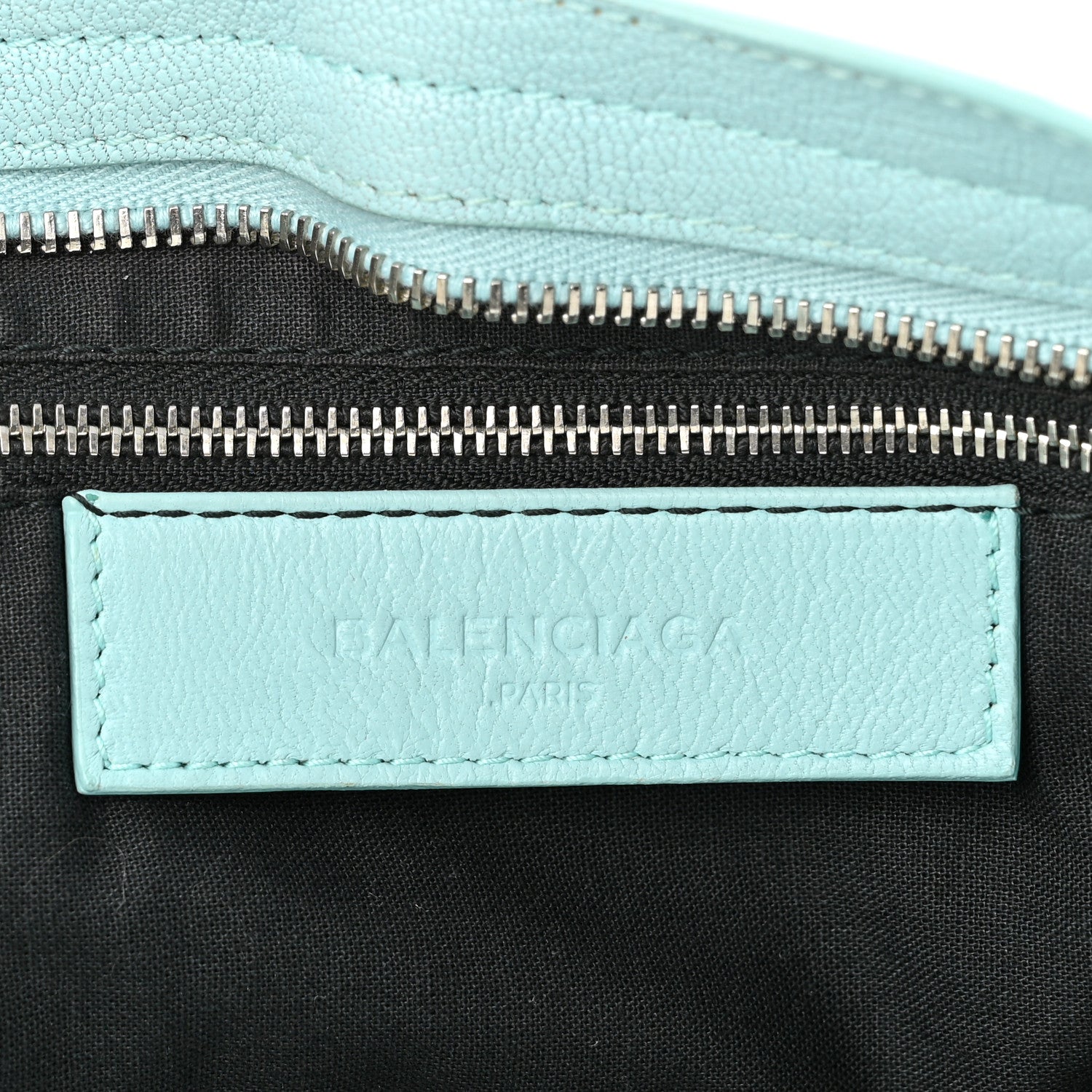 Balenciaga Chevre Silver Metallic Edge Hardware City Bleu Maldives 6 of 14
