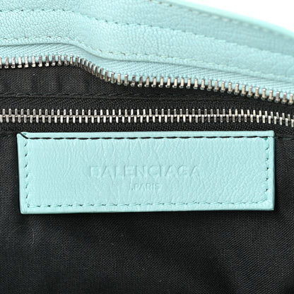Balenciaga Chevre Silver Metallic Edge Hardware City Bleu Maldives 6 of 14