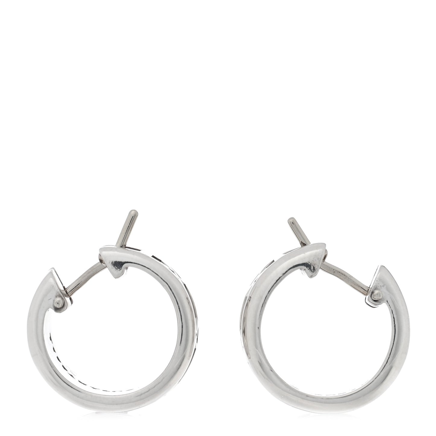 Sterling Silver Small Atlas Hoop Earrings