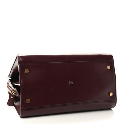 Saint Laurent Shiny Calfskin Large Uptown Tote Burgundy 4 of 14