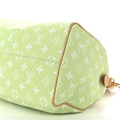 Louis Vuitton Calfskin Monogram Speedy P9 Bandouliere 30 Frozen Lime Vert Clair 9 of 9