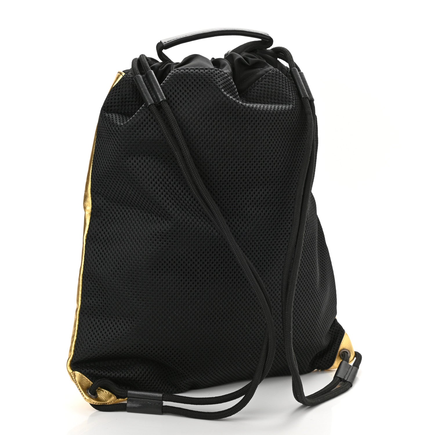 Givenchy Calfskin MC3 Drawstring Backpack Bag Black Gold 2 of 7