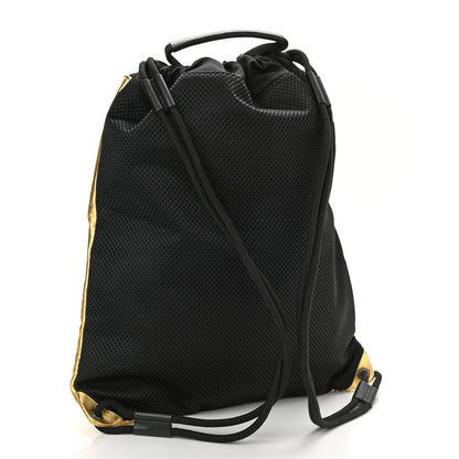 Givenchy Calfskin MC3 Drawstring Backpack Bag Black Gold 2 of 7