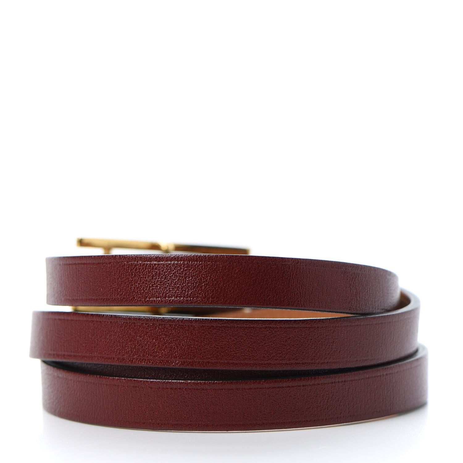 Hermes Swift Hapi 3MM Triple Tour Bracelet M Bordeaux 3 of 6
