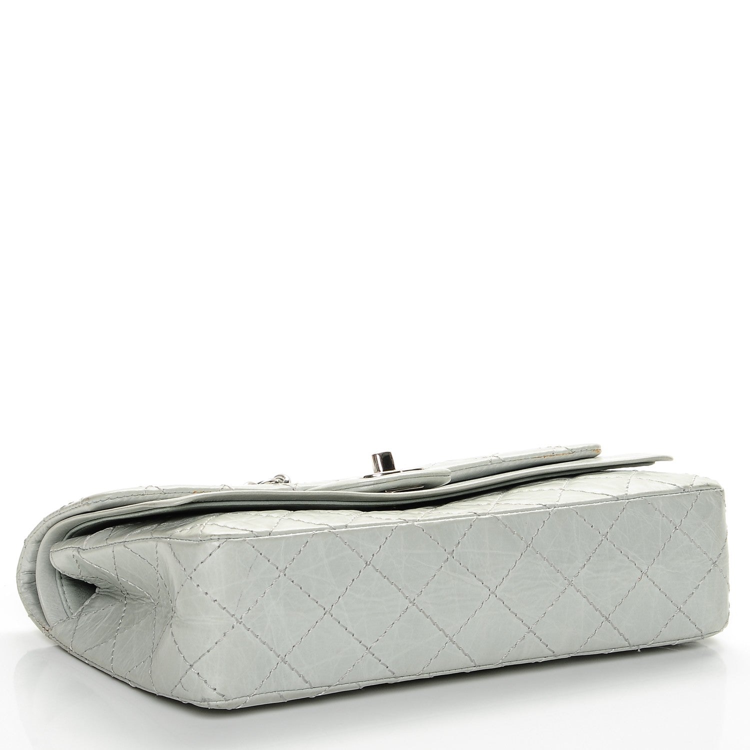 Chanel Aged Calfskin Quilted Medium Double Flap Light Green 4 of 7