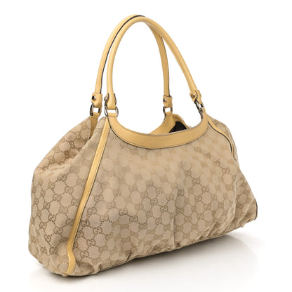 Gucci Monogram Large D Gold Hobo Beige 3 of 11