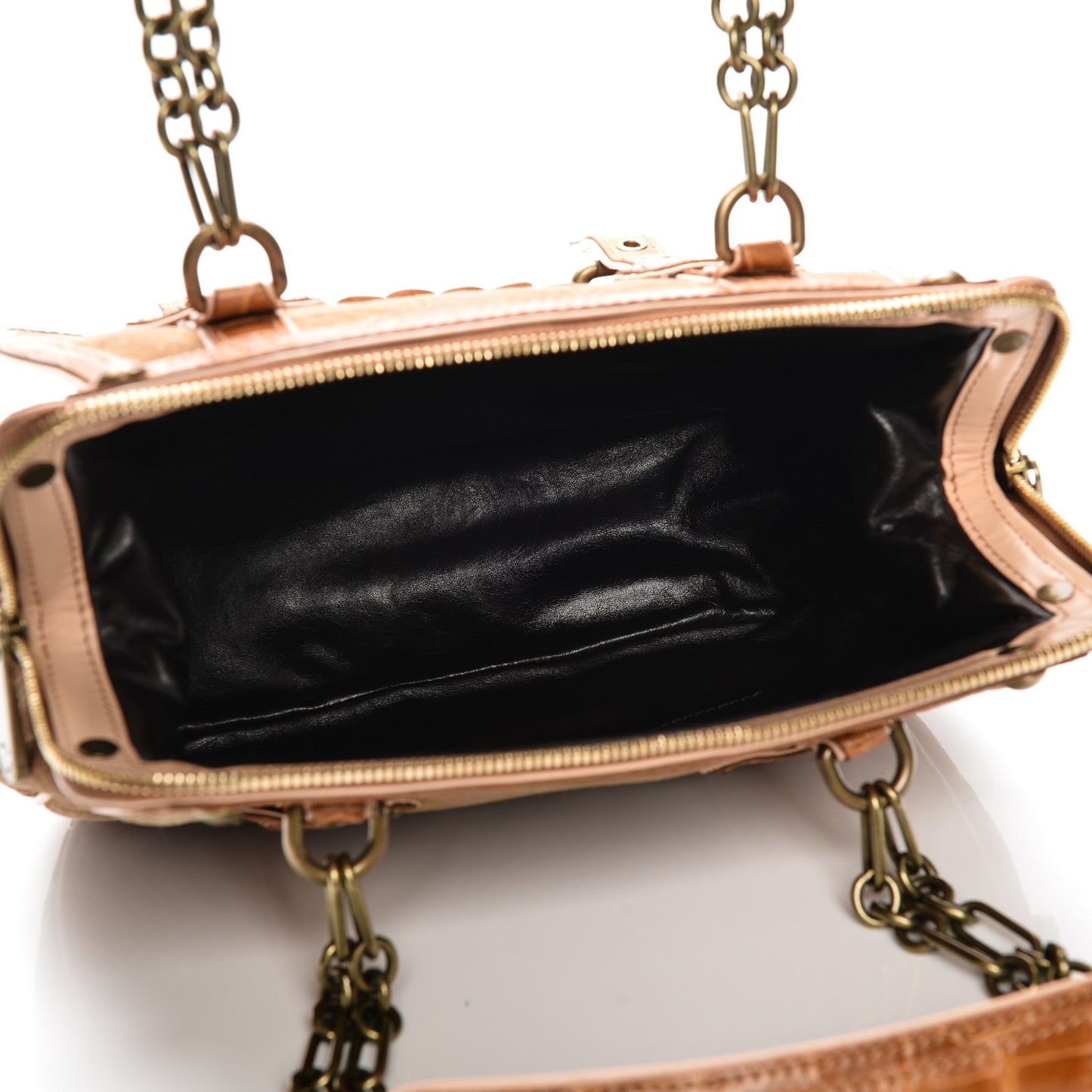 Monogram Velours Alligator Gracie MM Tan