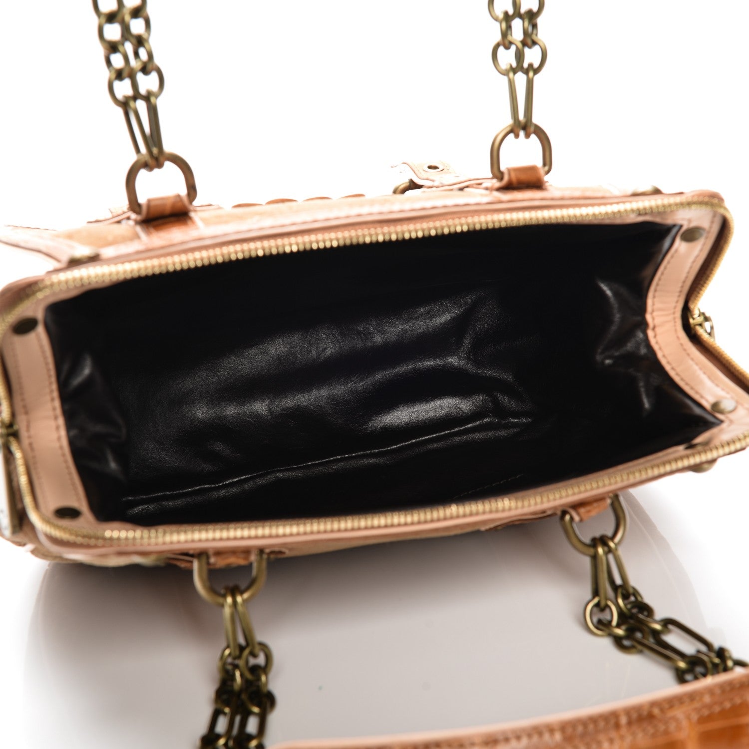 Louis Vuitton Monogram Velours Alligator Gracie MM Tan 5 of 6