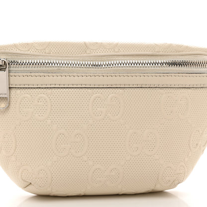 Gucci Calfskin GG Tennis Embossed Belt Bag Mystic White 8 of 13