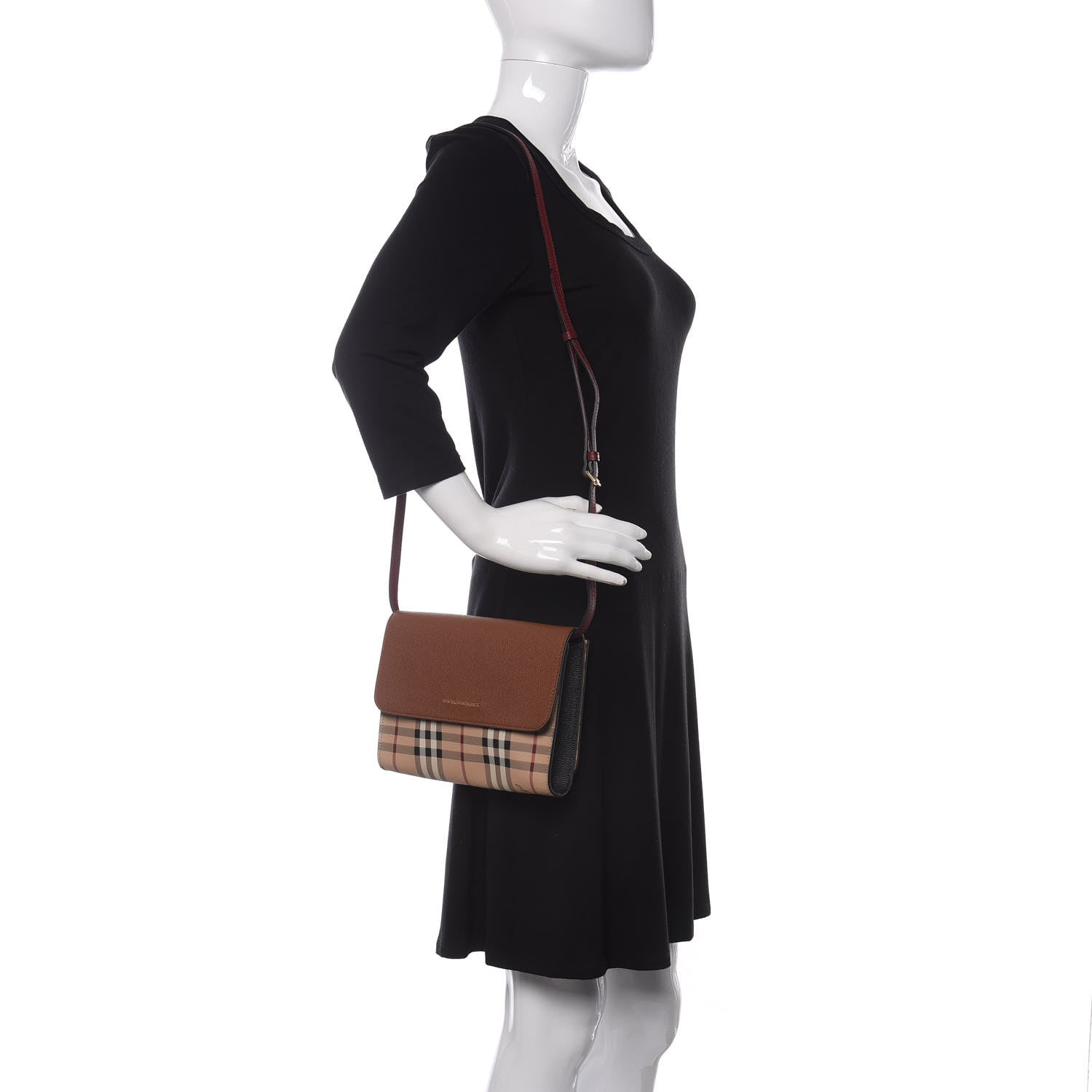 Burberry Haymarket Check Small Loxley Crossbody Bright Toffee 2 of 10
