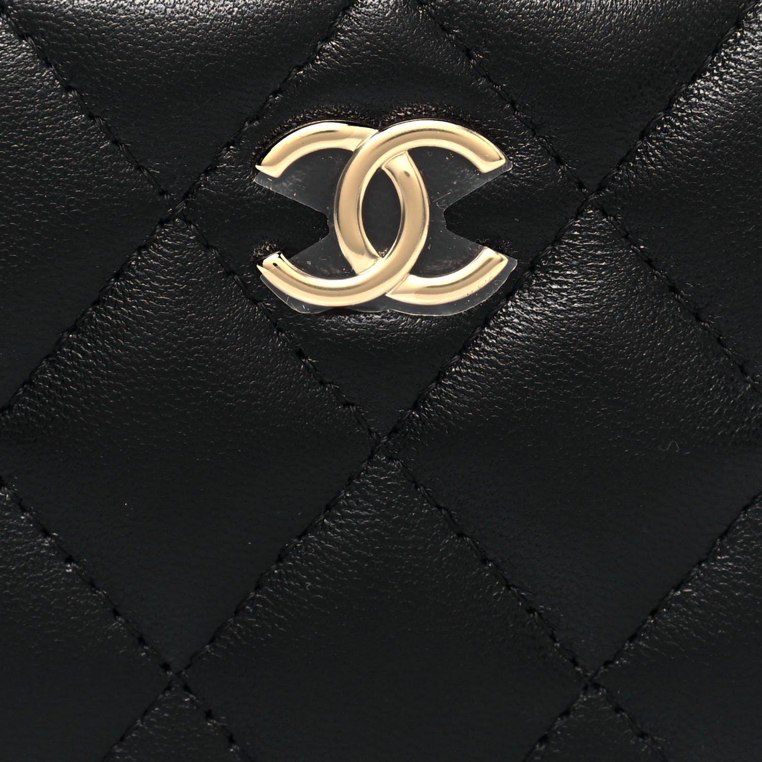 Chanel Lambskin Quilted Small Top Handle Vanity Case With Chain Black 8 of 11