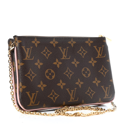 Louis Vuitton Monogram Blooming Flowers Double Zip Pochette 2 of 4