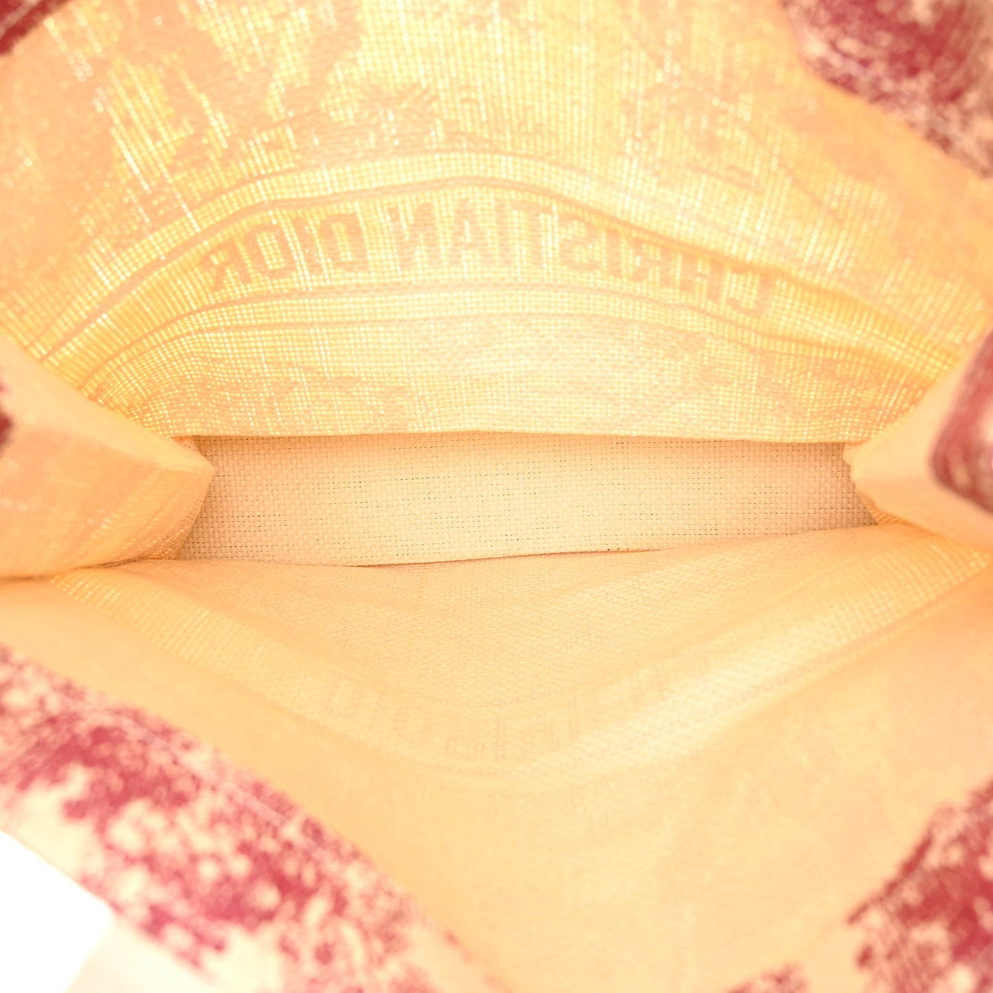 Straw Dioriviera Tote Red