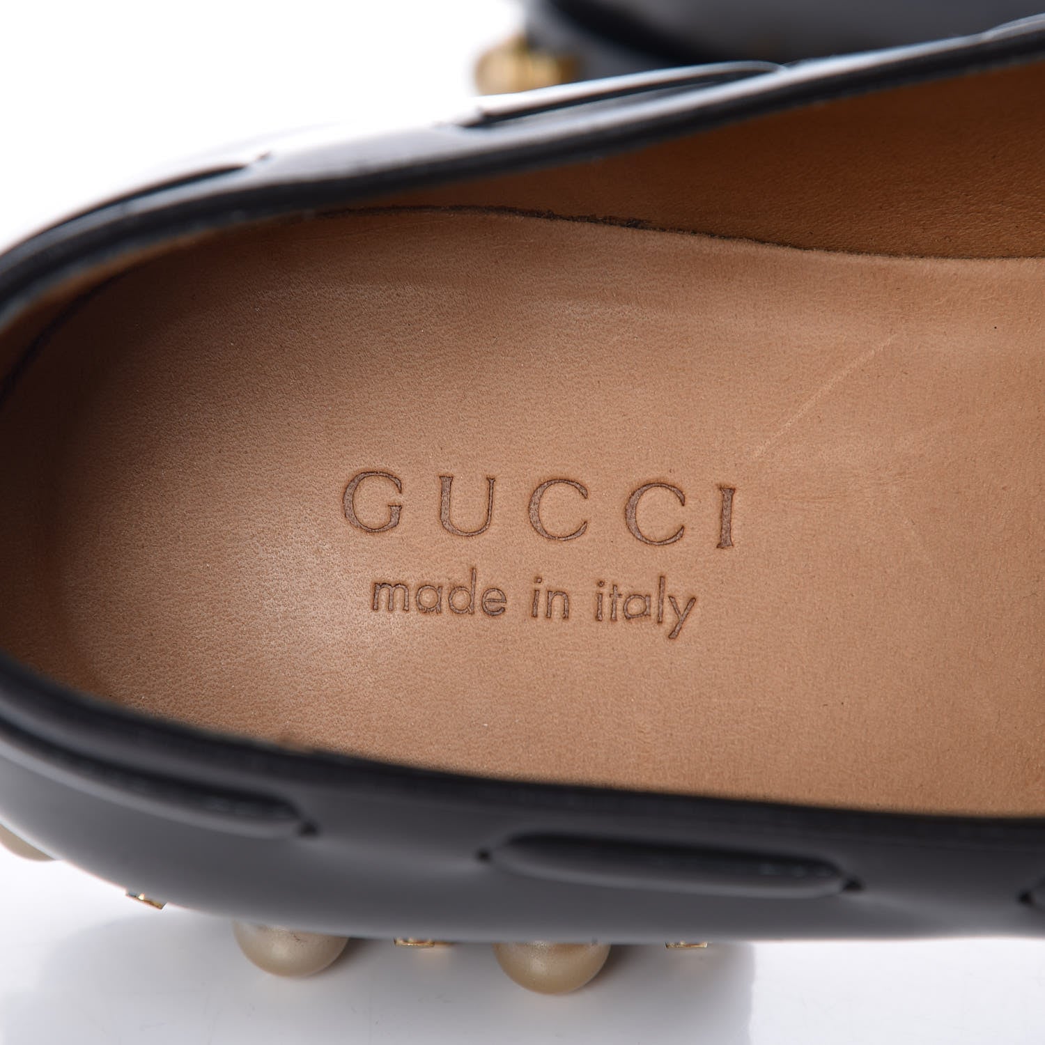 Gucci Calfskin Pearl Embellished Tasseled Mens Sagan Loafers 10 Black 7 of 13