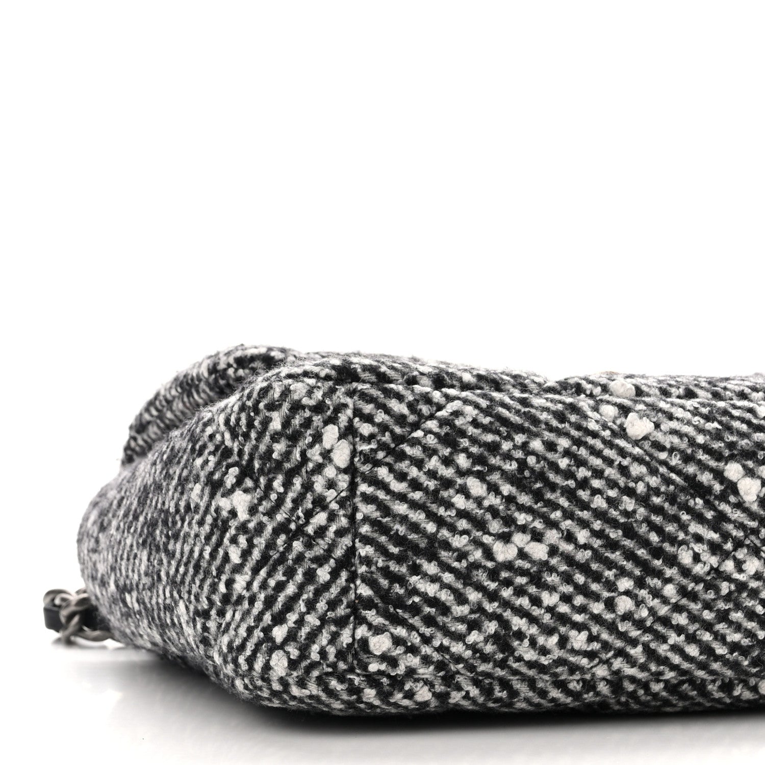 Chanel Tweed Quilted Medium Chanel 19 Flap Black Ecru 9 of 11