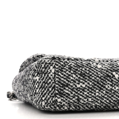 Chanel Tweed Quilted Medium Chanel 19 Flap Black Ecru 9 of 11